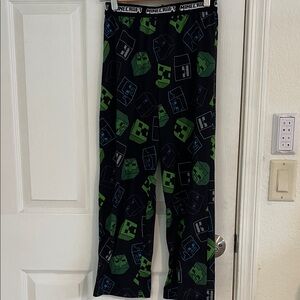 Minecraft Kids Pajama Bottoms - Black and Green